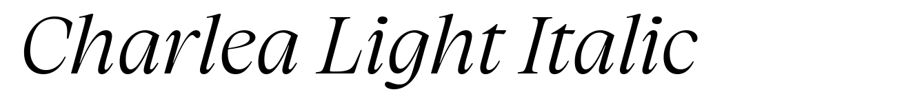 Charlea Light Italic